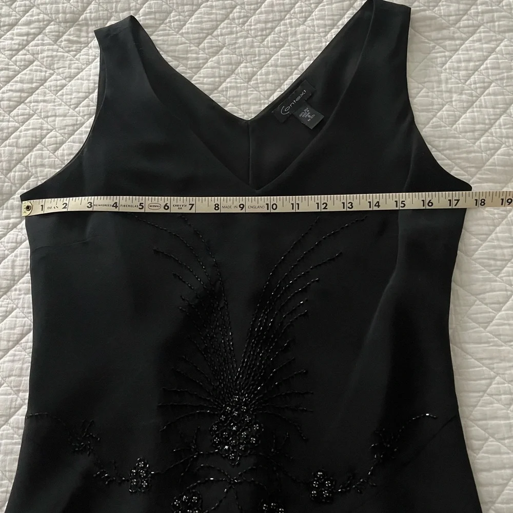 Black Silk Sequined Top - Picture 7 of 9
